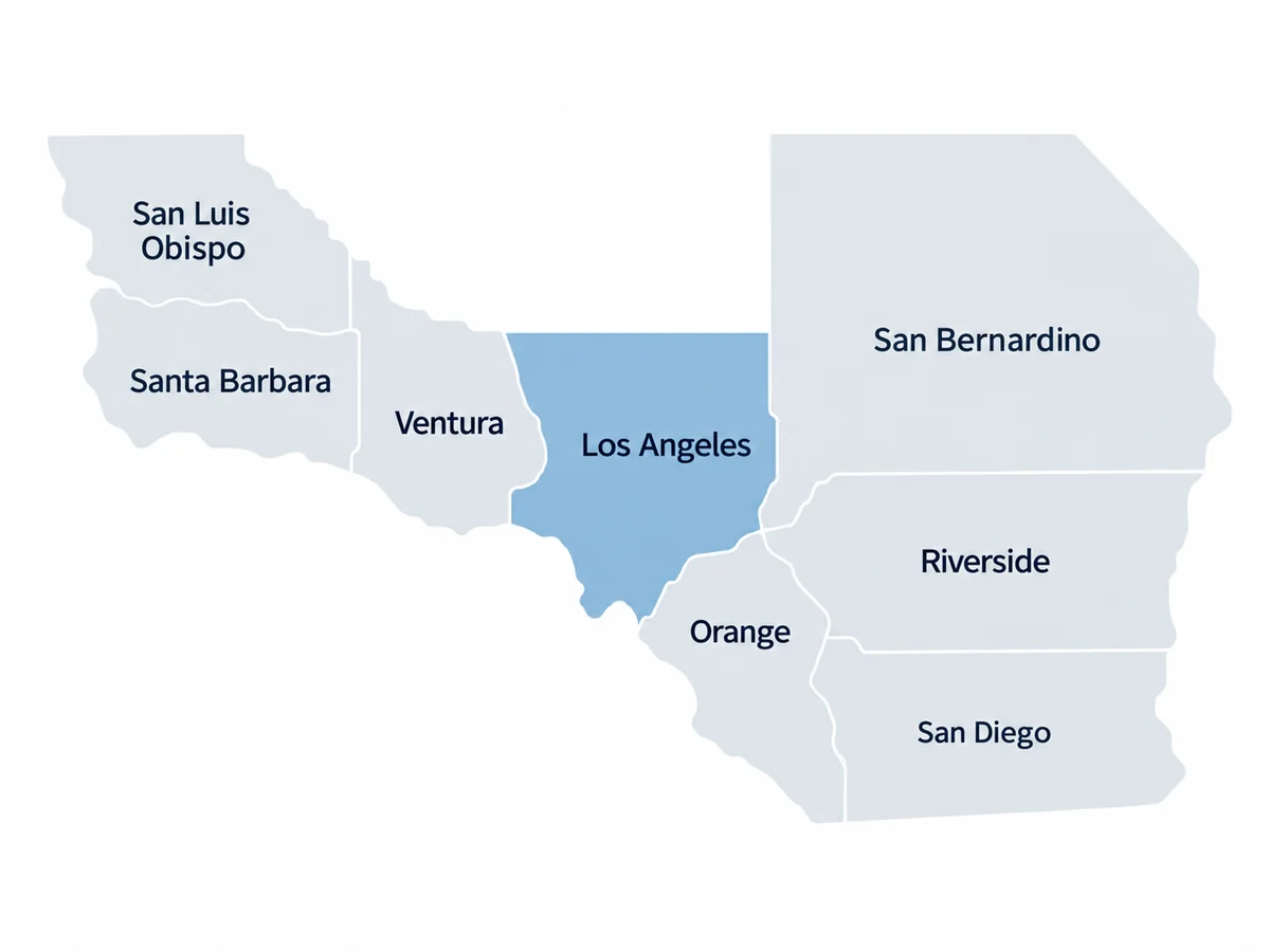 Map of Los Angeles County