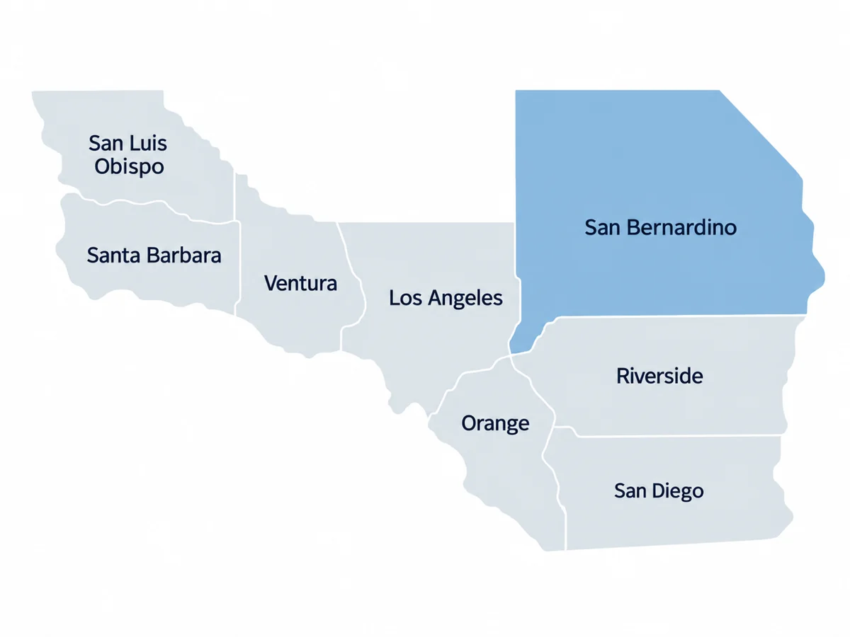 Map of San Bernardino Map of San Bernardino County