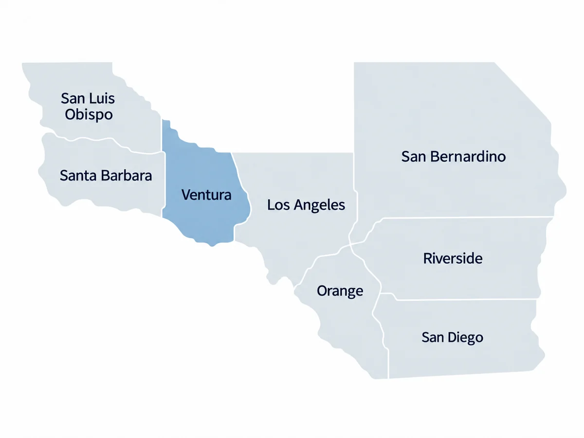Map of Ventura County